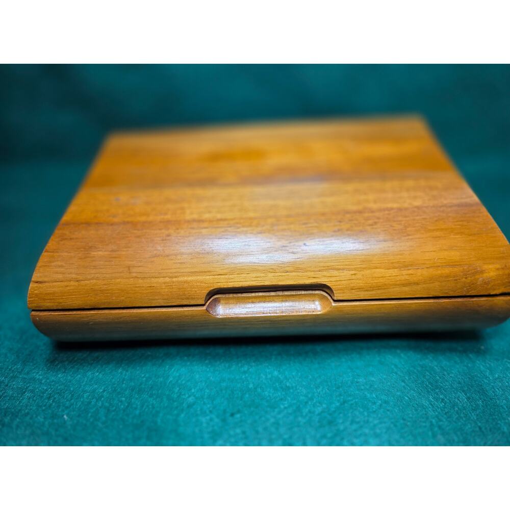 Mid-Century Modernist Sculptural Teak Jewelry Box Scandinavian Danish